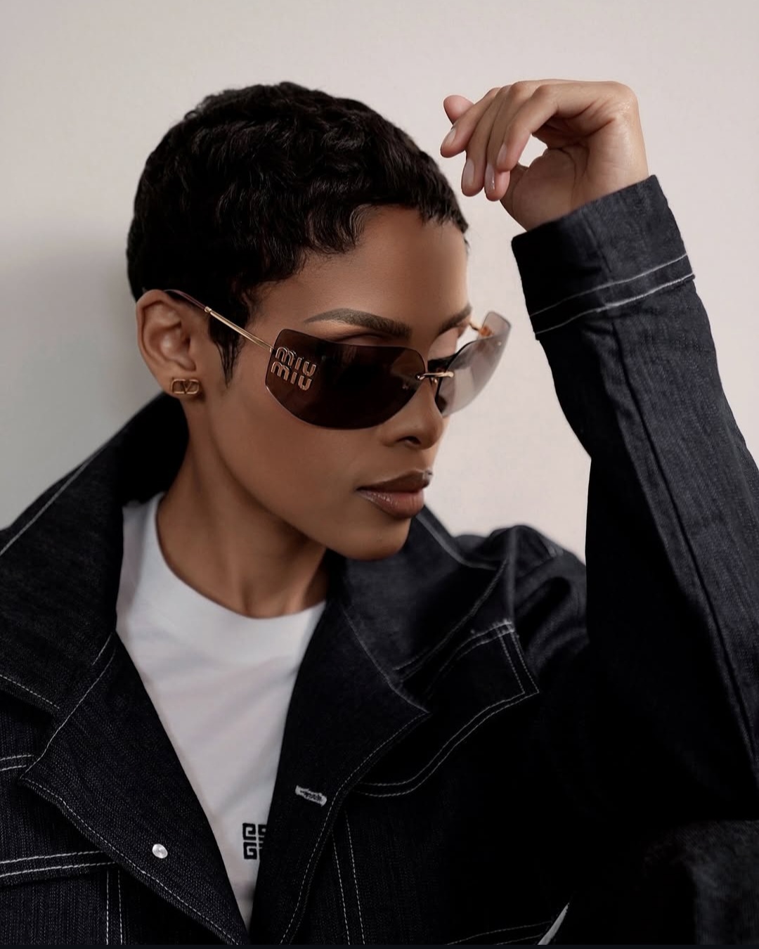 wearing a stylish pixie cut hairstyle